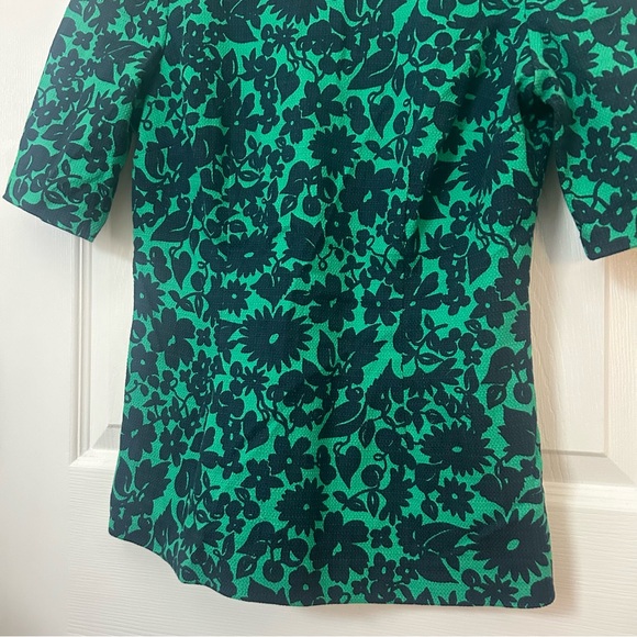 Boden Fleur Fitted Kelly Green and Navy Top/Blouse - Picture 6 of 10